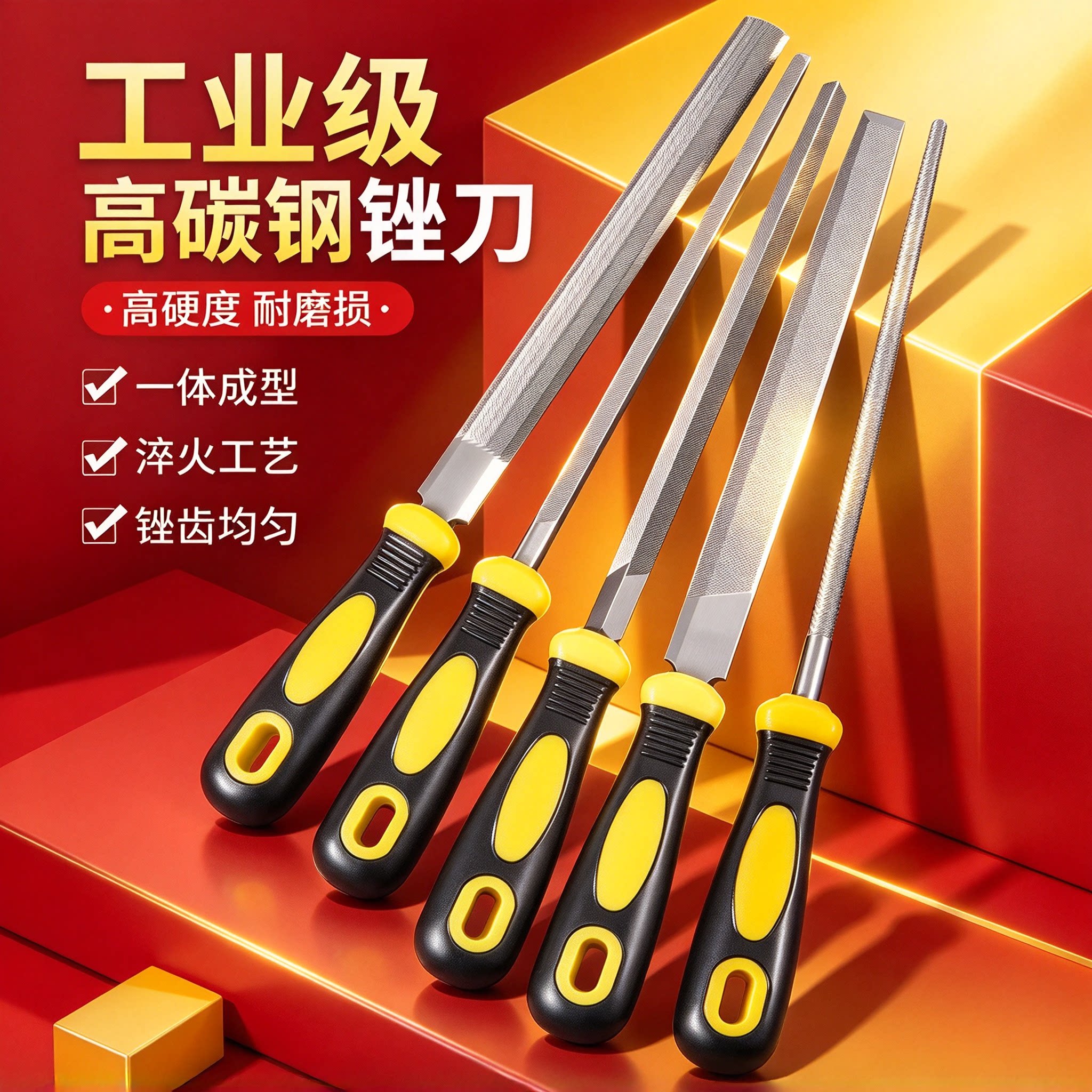 锉刀钢锉金属木工圆锉搓刀扁锉平锉半圆三角钳工挫刀圆矬打磨工具