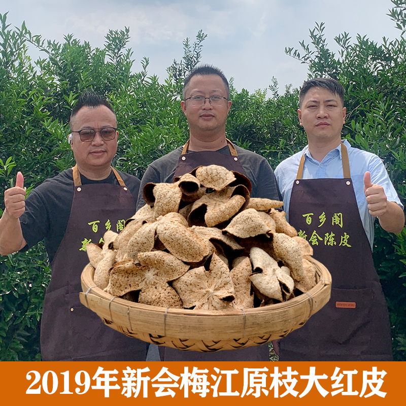 2019年新会梅江原枝大红陈皮干仓陈化梅子陈香