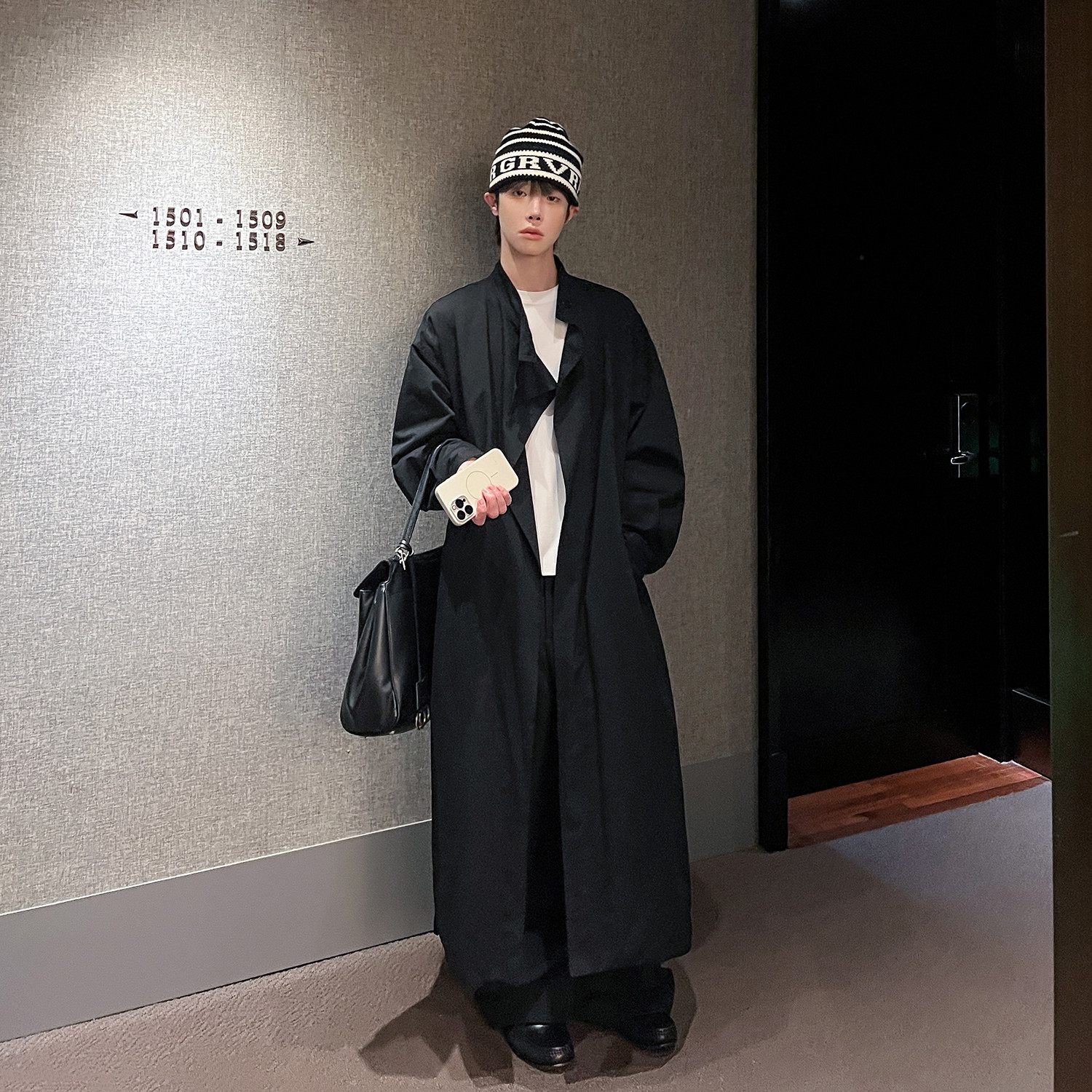 高林凡 立领简约设计感中长款通勤风衣外套男女同款秋冬大衣