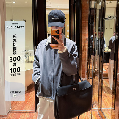 假两件夹克衬衫拼接外套