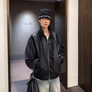 高林凡 立领男友范皮衣外套