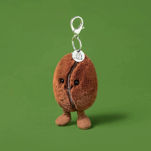 英国Jellycat趣味咖啡豆包包挂饰毛绒玩偶圣诞钥匙扣2025秋冬新品