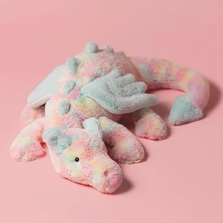 英国Jellycat祖拉利亚龙毛绒玩具彩虹龙玩偶糖果飞龙公仔娃娃礼物
