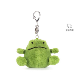 英国jellycat里奇雨蛙包包挂饰青蛙钥匙扣可爱公仔挂件生日礼物