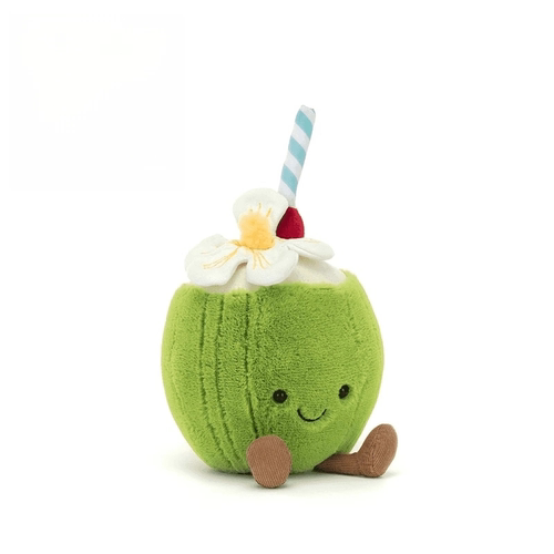 英国Jellycat椰子玩偶阿鲁巴岛椰子毛绒玩偶安抚公仔圣诞节礼物