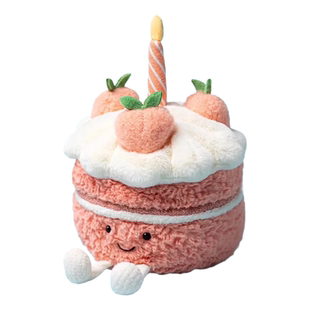 英国jellycat趣味水蜜桃生日蛋糕礼物可爱娃娃毛绒玩偶上海限定