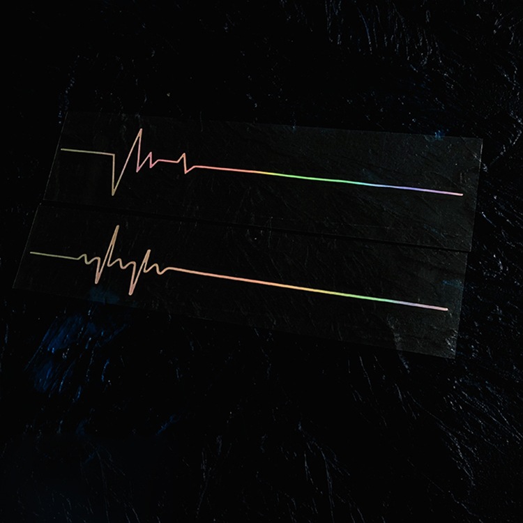 汽车声波心电图车贴创意个性趣味电动摩托划痕车身贴后档装饰贴纸