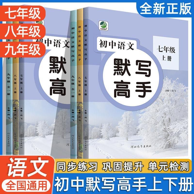 2025新版初中语文默写能手七八九年级上册下册人教版7语文教材同步训练练习册基础知识练习课外拓展题