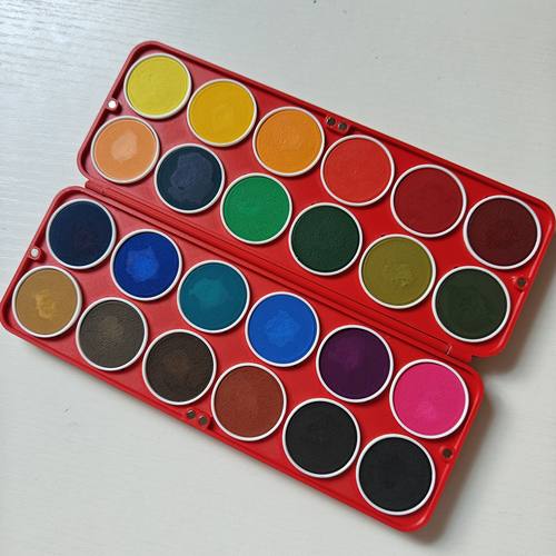 荷尔拜因不透明水彩蛋糕盘颜料盒coliro finetec珠光水彩盒