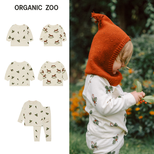 子卫衣 宝宝男女儿童卡通印花T恤秋衣裤 Organic Zoo25秋冬圣诞新款