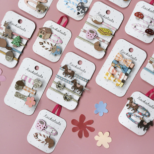 英国Rockahula25秋冬新款 宝宝女孩儿童甜美卡通发饰发夹头箍抓夹