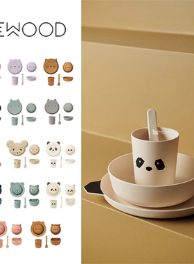 Liewood新款婴儿宝宝儿童可爱卡通餐具水杯勺子男女童辅食碗餐盘7