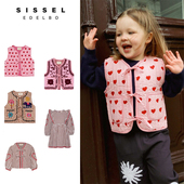 女孩小童刺绣夹棉马甲长袖 sissel edelbo25秋冬新款 衬衣连衣裙5Z