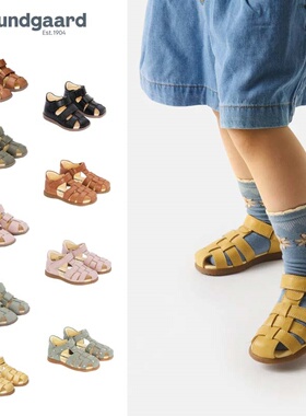 兔子鞋bundgaard25夏季新款宝宝男女儿童魔术贴包头运动皮鞋凉鞋