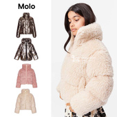 Molo24秋冬宝宝男女童羊羔绒保暖厚实毛茸茸上衣棉服外套棉裤 子5