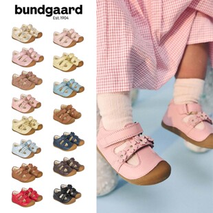 兔子鞋bundgaard新款宝宝男女童儿童凉鞋手工魔术贴包头软底皮鞋