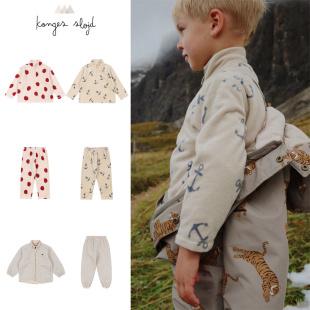 宝宝男女小童天鹅绒薄夹克外套棉服长裤 Konges Slojd25秋冬新款