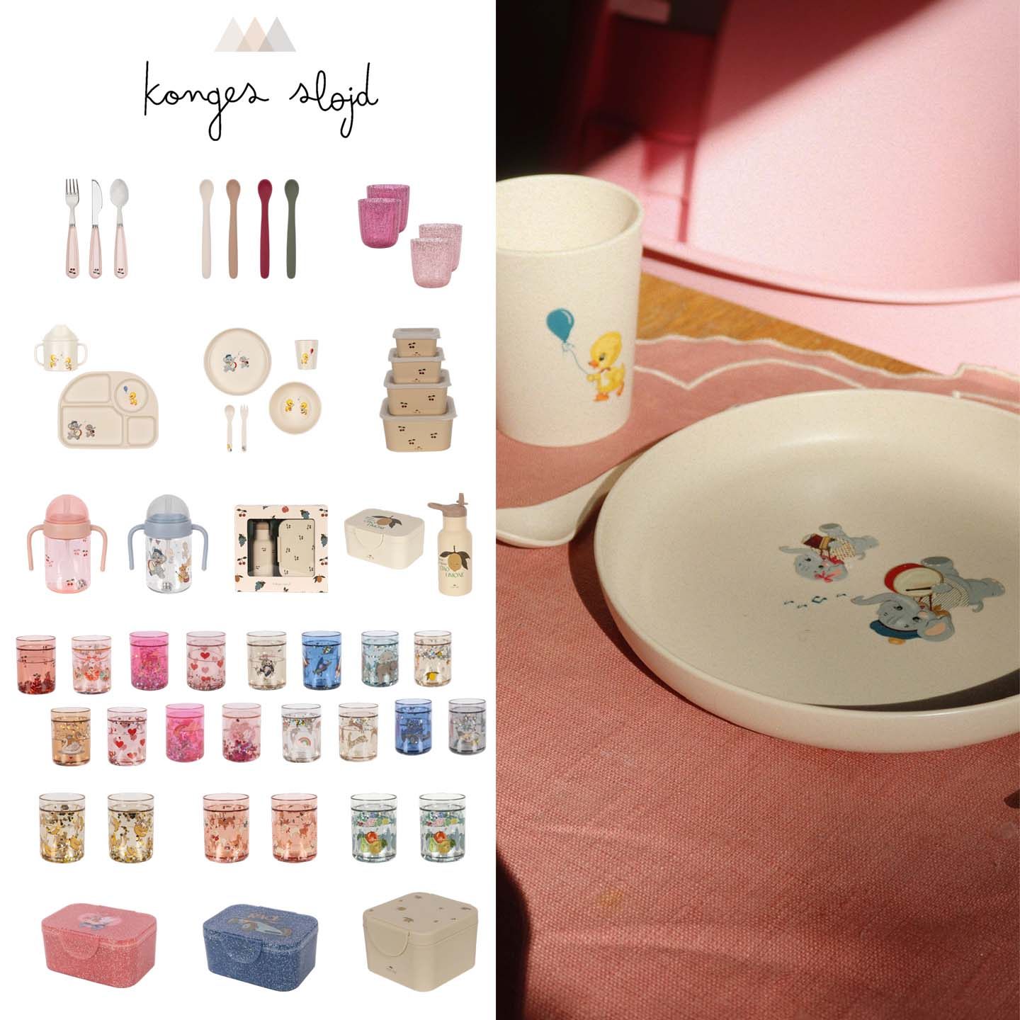 Konges Slojd26春夏新款男童女童日常卡通印花餐具水杯勺子,婴童用品,儿童餐具,淘宝优惠券,粉丝福利购,淘宝优惠卷