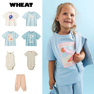 Wheat26春夏新款小宝宝男童女童日常卡通T恤包屁衣休闲裤