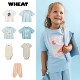 Wheat26春夏新款 小宝宝男童女童日常卡通T恤包屁衣休闲裤