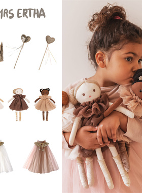 Mrs ertha25秋冬新款宝宝小女孩儿童公主皇冠魔法棒斗篷布偶娃娃