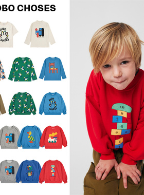 Bobo choses25秋冬新款宝宝男女小童长袖薄T恤卡通卫衣卫裤长裤5Z