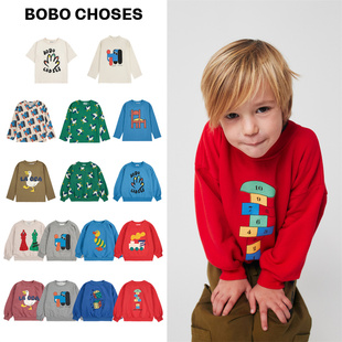 Bobo choses25秋冬新款宝宝男女小童长袖薄T恤卡通卫衣卫裤长裤5Z