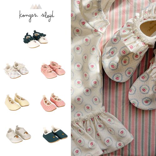 Konges slojd26春夏新款女童日常卡通花边脚蹬式沙滩鞋