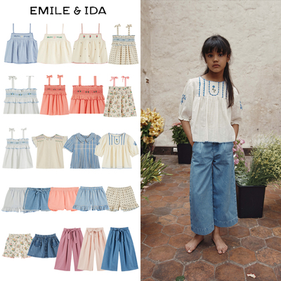 法国女童宝宝吊带上衣长裤半裙