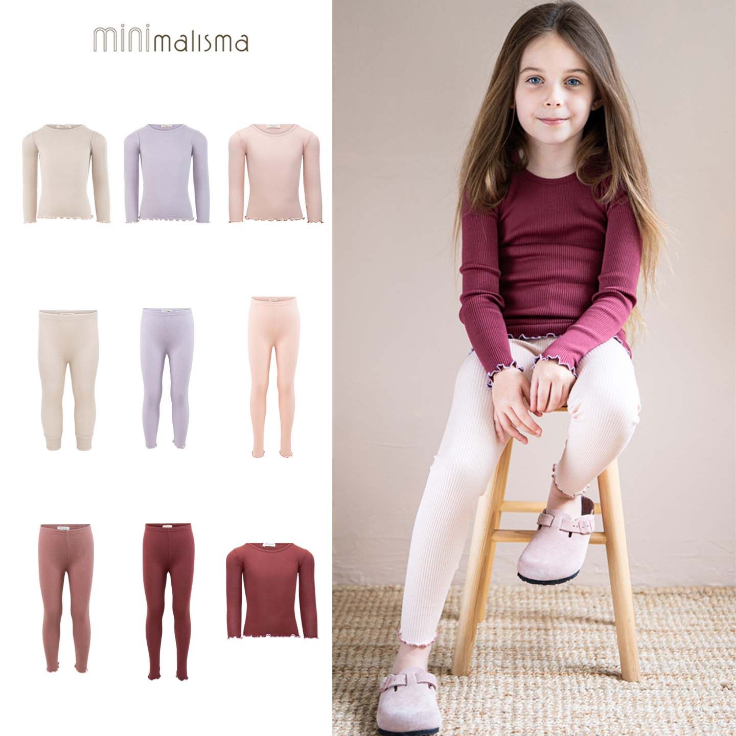 Minimalisma26春夏新款宝宝女小童纯色花边长袖打底衣上衣长裤子,童装/婴儿装/亲子装,套装,淘宝优惠券,粉丝福利购,淘宝优惠卷