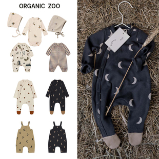 包屁衣连体衣帽子背带裤 新生婴儿宝宝长袖 Zoo25秋冬新款 Organic