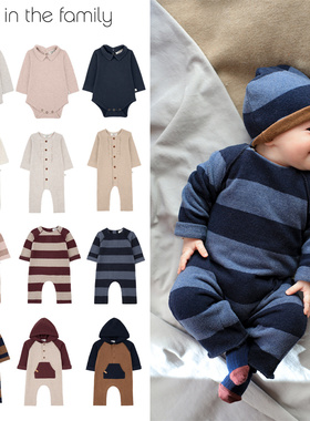 1+in the family25秋冬新生婴儿宝宝男女小童长袖连体衣包屁衣5Z