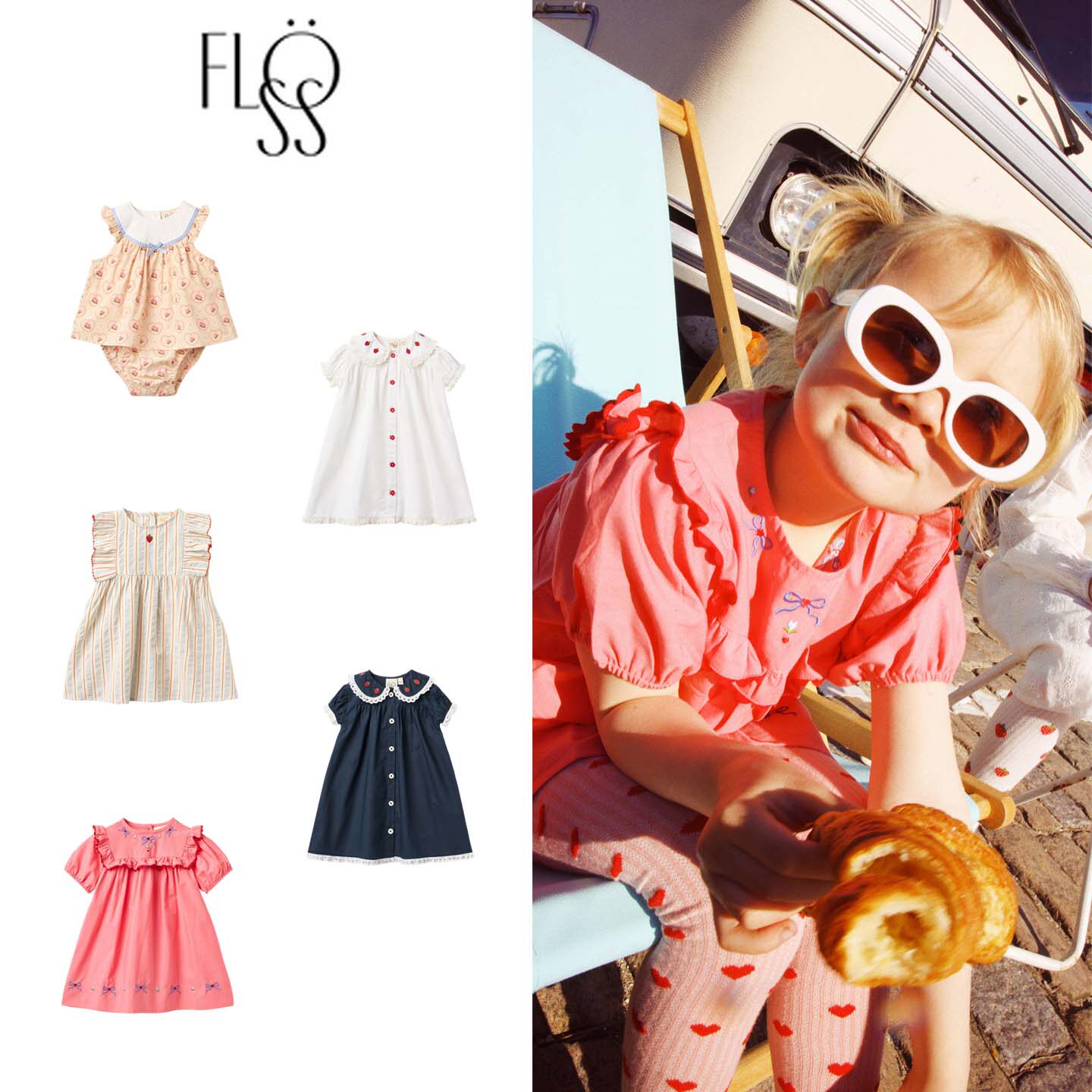 floess26春夏新款婴儿宝宝包屁裙女孩小童甜美纯棉短袖裙子连衣裙