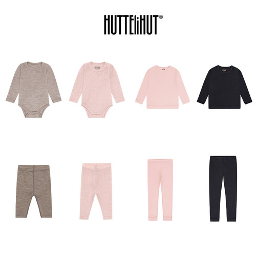 Huttelihut26婴儿长袖包屁衣打底上衣宝宝贴身保暖内衣宝宝打底裤