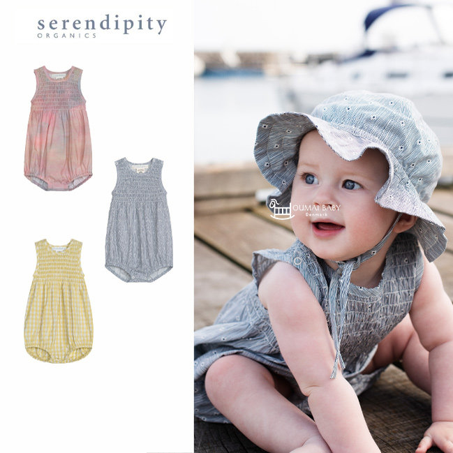 5折serendipity26春夏款婴儿宝宝女小童甜美打揽无袖包屁衣连体衣