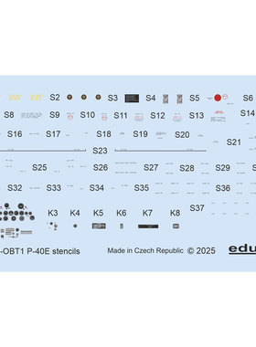 牛魔王D48119 P-40E战斗机1/48拼装模型功能指示标识水贴配牛魔王