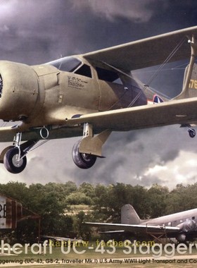 RN442 美国比奇UC43轻型运输机1/48塑料拼装飞机模型