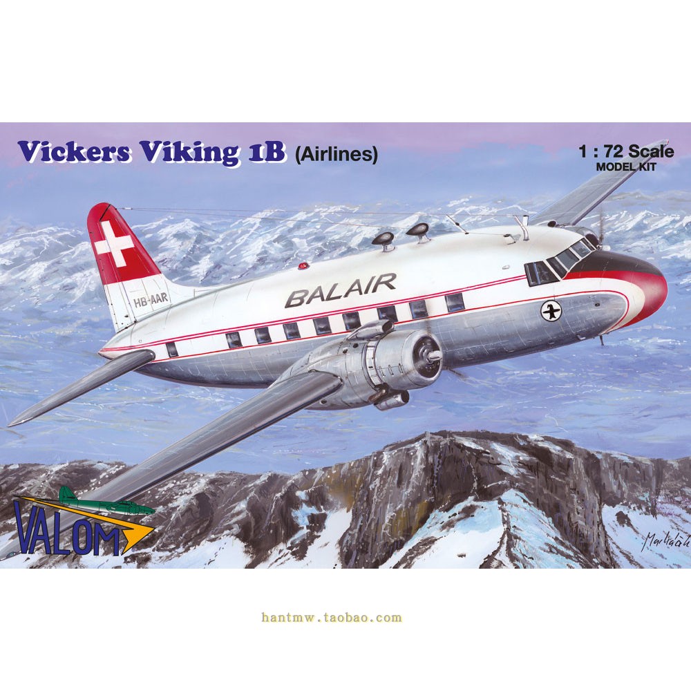 维克撕维京1B客机1/72拼装模型