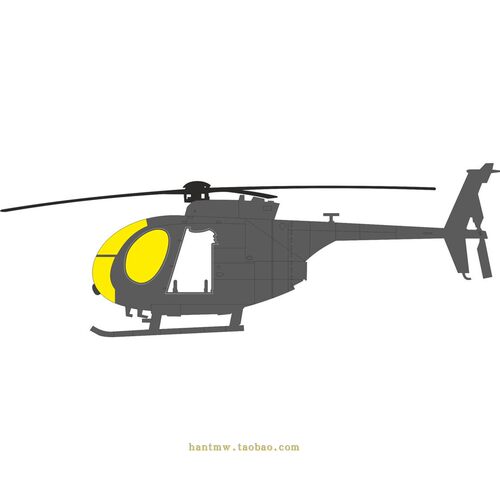 MH-6J直升机1/48模型双面遮盖ICM