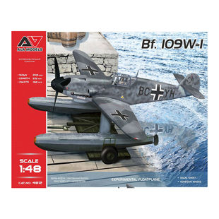 AAM4812二战德国Bf.109W-1试验水上战斗机1/48塑料拼装飞机模型