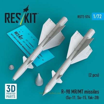 RSK-72574苏联R-98MR/MT空对空导弹1/72模型两枚适配Su-11, Su-15
