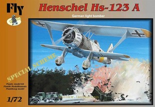 FLY-72008二战德军亨瑟尔Hs 123A战斗轰炸机1/72塑料拼装模型