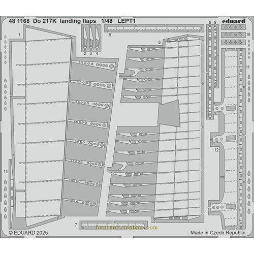 Do217K轰炸机1/48模型襟翼细节PE