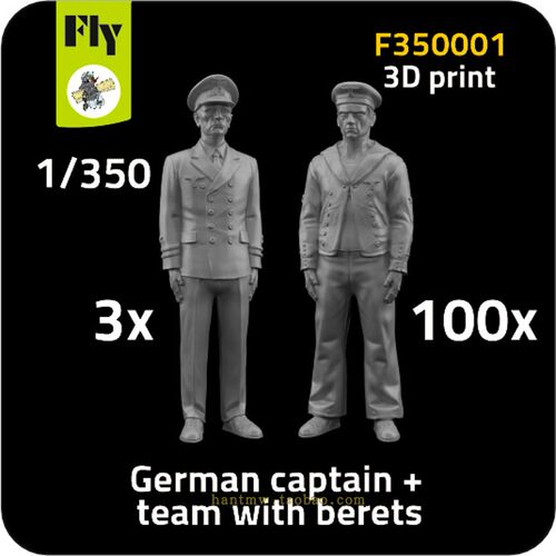 德国海军3军官100水兵1/350兵人