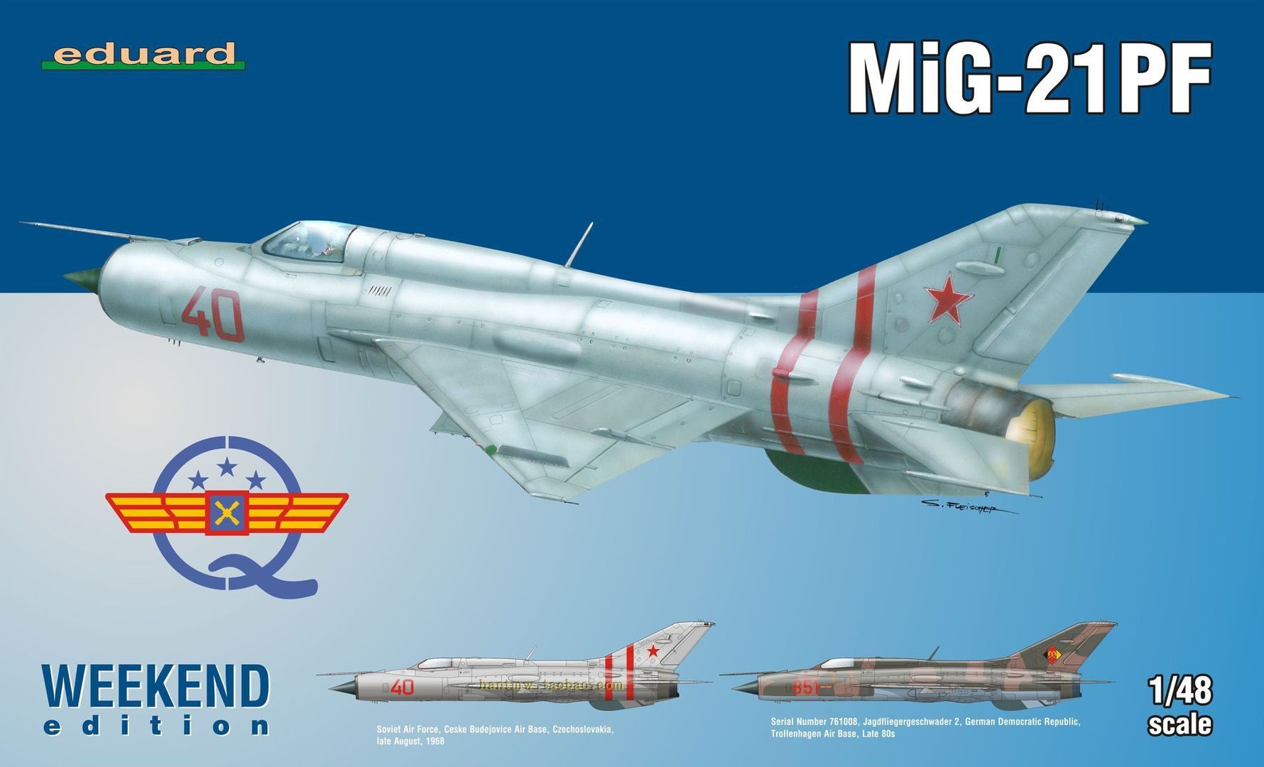 牛魔王84127米格21/mig-21pf战斗机1/48拼装模型周末版