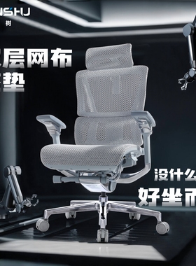 恋树L2人体工学椅子多功能调节家用电脑椅久坐舒适透气护腰办公椅