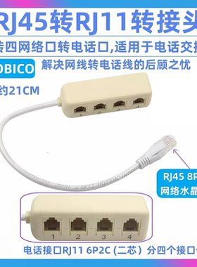 分线器程控接口电话交换机转RJ45