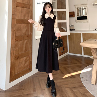 2025新款秋冬连衣裙学院风长袖复古森系裙子气质显瘦法式长裙女装