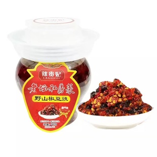 辣贵妃野山椒豆豉辣椒酱湖南特产特超辣农家香辣下饭菜拌面酱即食