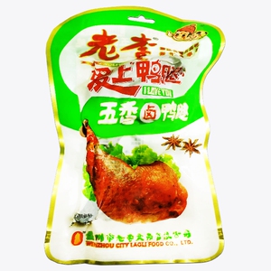 【10袋包邮】老李爱上鸭腿 五香卤鸭腿100g 温州特产卤味熟食